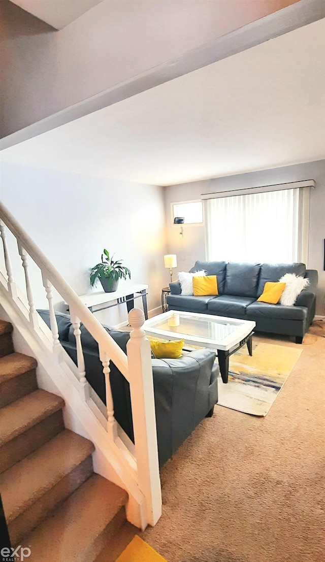 view of carpeted living room