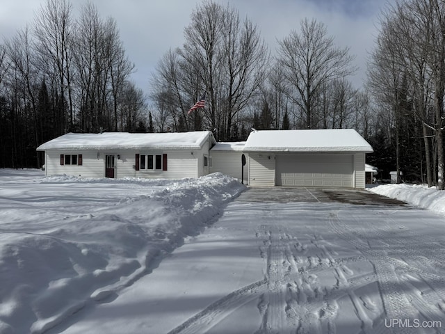 ranch-style home with a garage