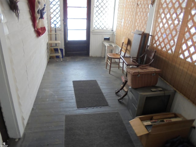 3606 Cadieux Rd, Detroit, MI 48224 - doorway to outside with hardwood / wood-style floors