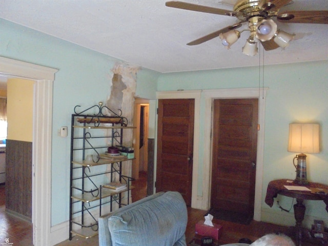 3606 Cadieux Rd, Detroit, MI 48224 - interior space with ceiling fan