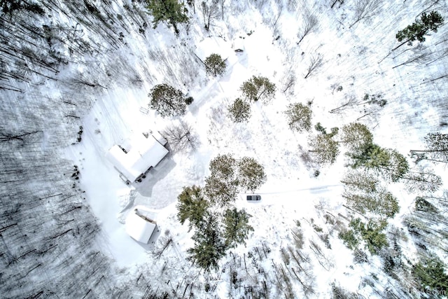 view of snowy aerial view