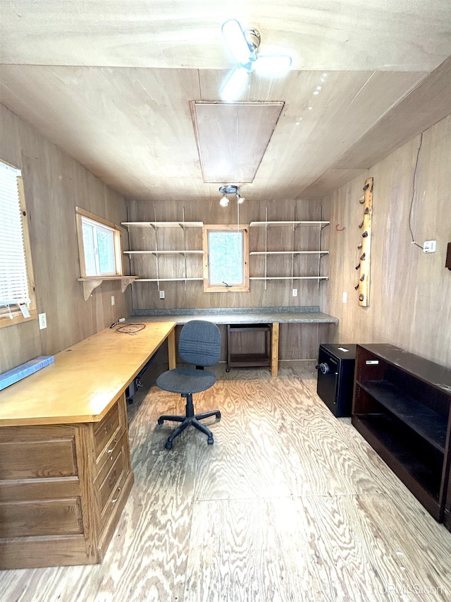 office area featuring built in desk and a wealth of natural light