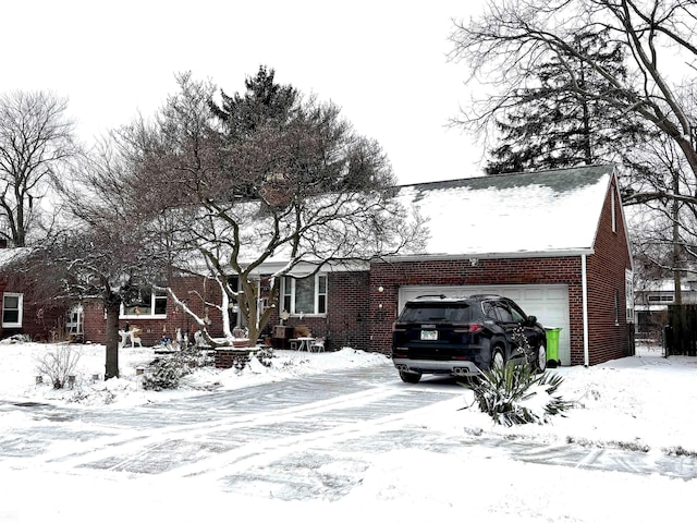 view of front of property featuring brick siding