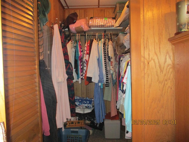 view of walk in closet