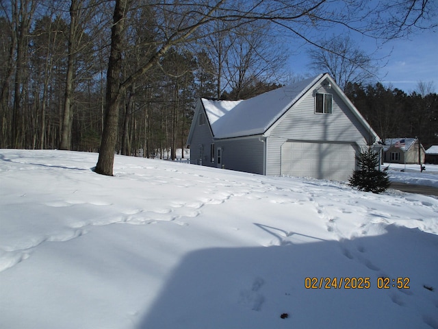 view of snowy exterior