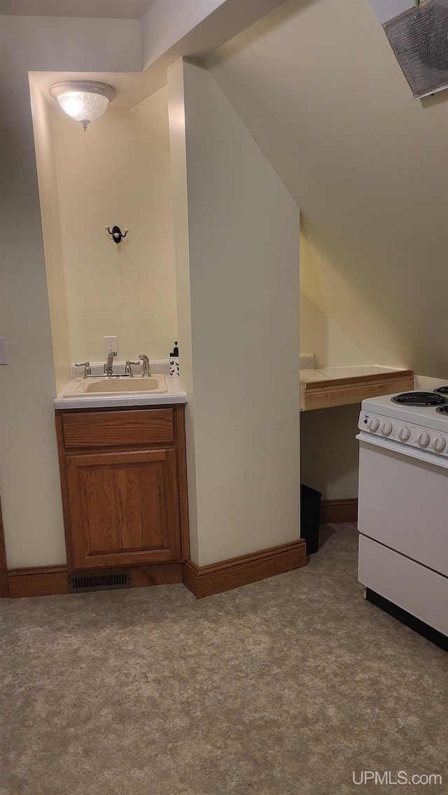 bathroom featuring visible vents and vanity