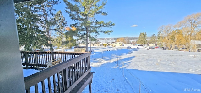 view of snowy yard