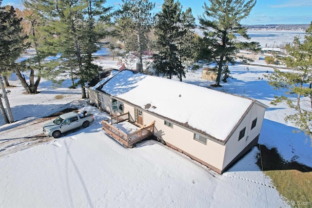 view of snowy aerial view