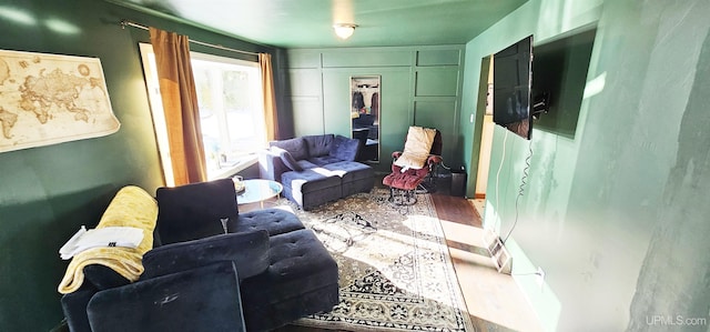 living room featuring wood finished floors