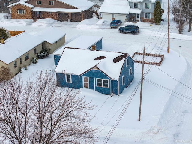 view of snowy aerial view