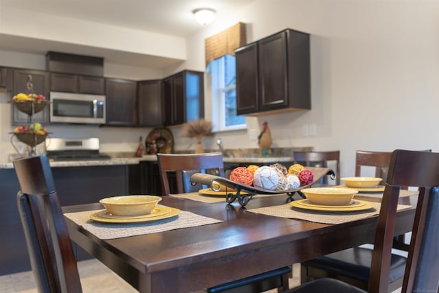 view of dining space