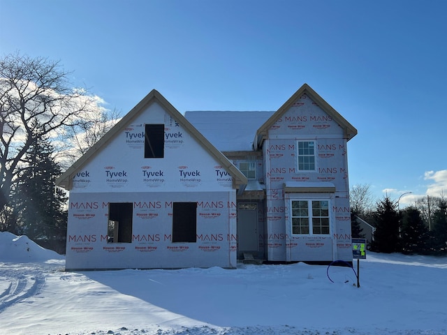 view of unfinished property