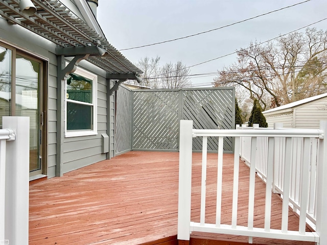 view of wooden deck