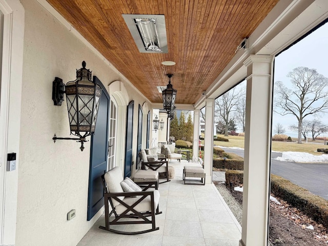 view of patio / terrace featuring covered porch