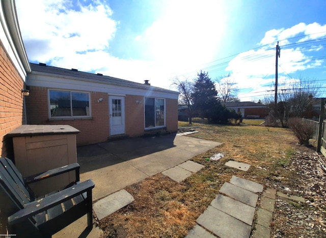 exterior space featuring a patio and fence