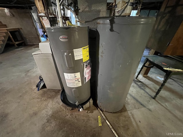 utilities featuring electric water heater