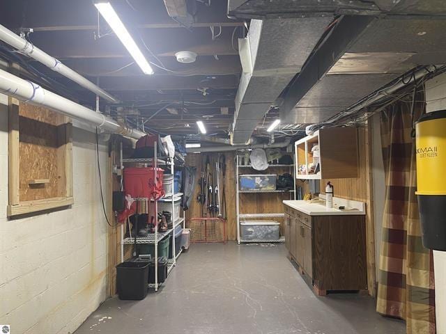 7836 W Perch Lake Dr, Lake, MI 48632 - view of unfinished basement