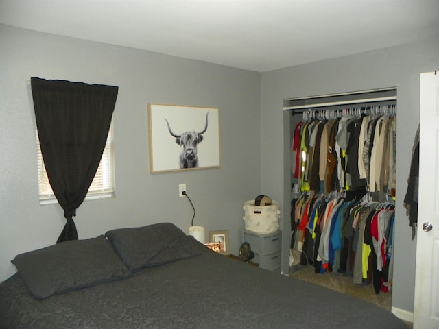 bedroom featuring a closet