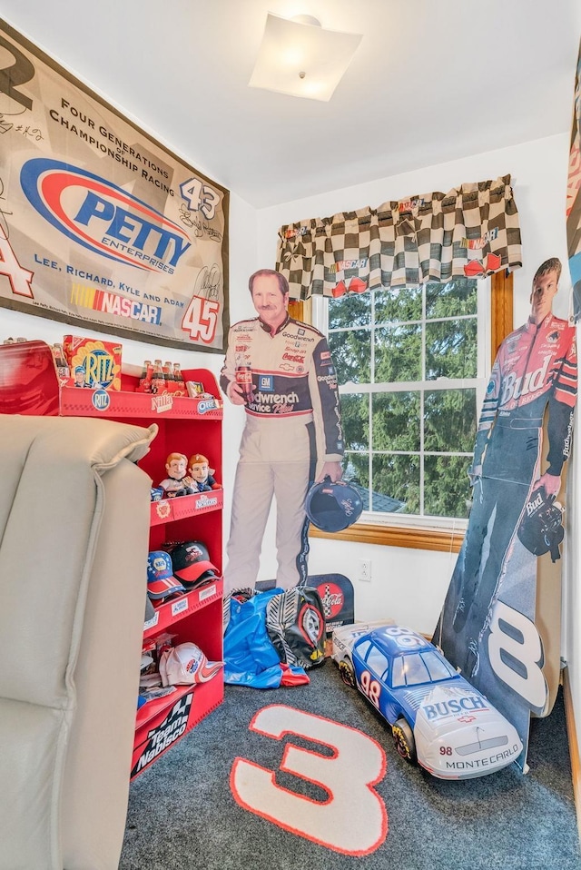 playroom featuring carpet flooring