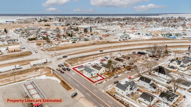 bird's eye view with a residential view