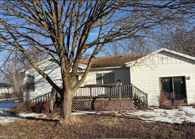 exterior space featuring a deck