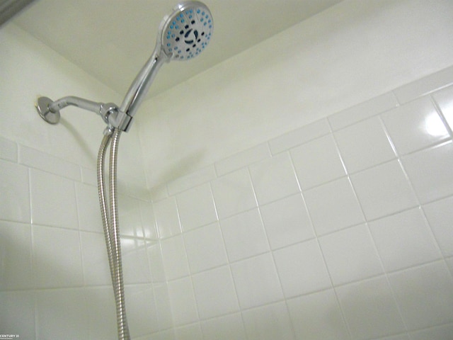 room details with a tile shower