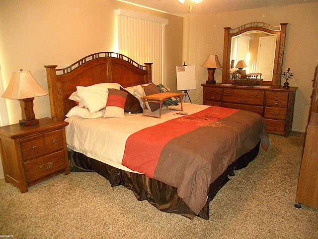 bedroom with carpet