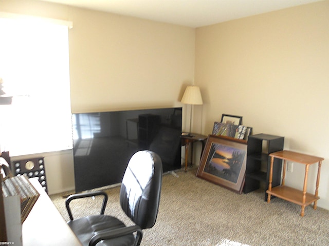 view of carpeted office