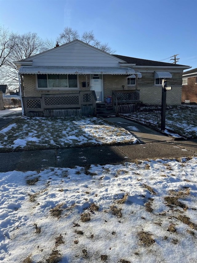 view of front of property with brick siding