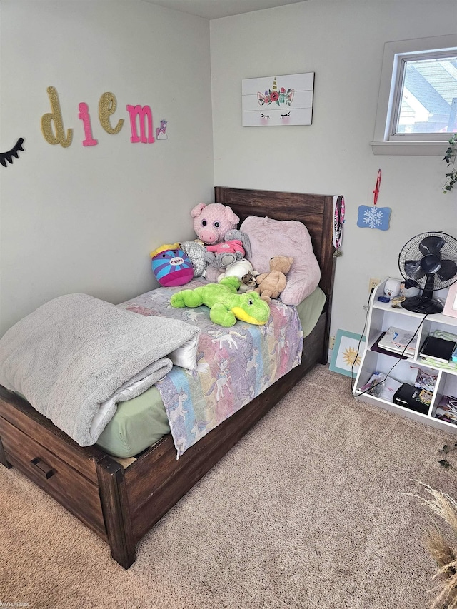 bedroom featuring carpet flooring