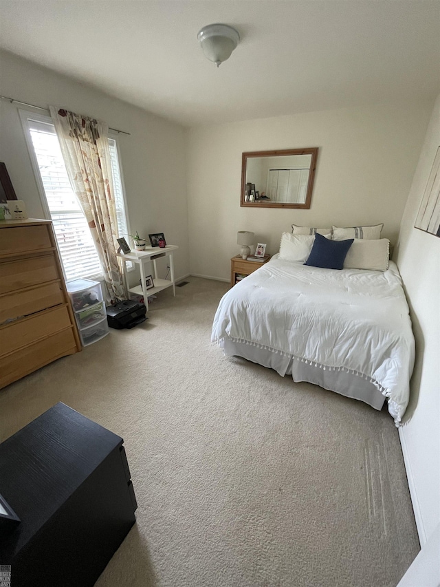 view of carpeted bedroom