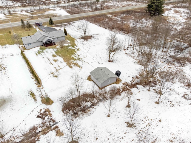 view of snowy aerial view