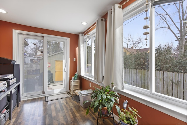 view of sunroom