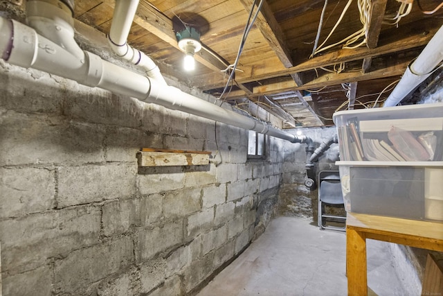 view of basement