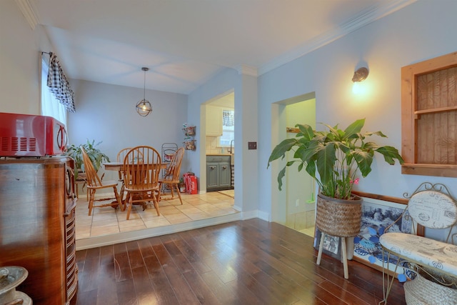 dining area featuring wood finished floors