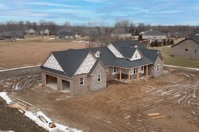 drone / aerial view featuring a residential view