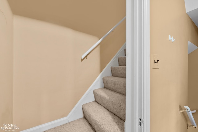 stairs with baseboards