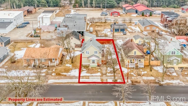 drone / aerial view featuring a residential view