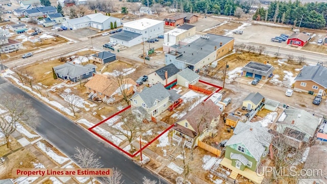 aerial view featuring a residential view