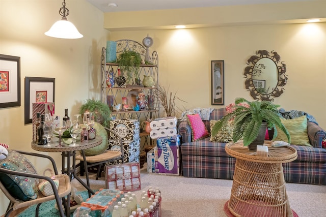 view of carpeted living room