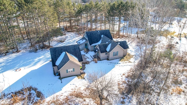 view of snowy aerial view