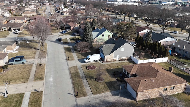 drone / aerial view with a residential view