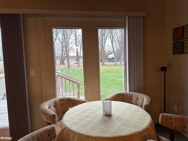 view of dining room