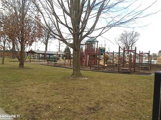 community playground with a yard