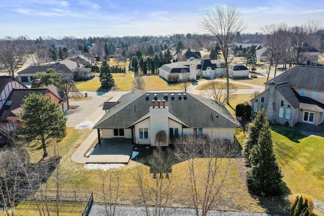 drone / aerial view featuring a residential view