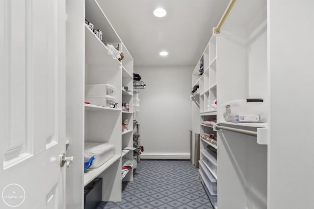 view of walk in closet