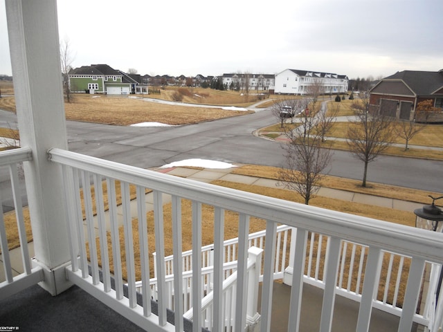 balcony with a residential view