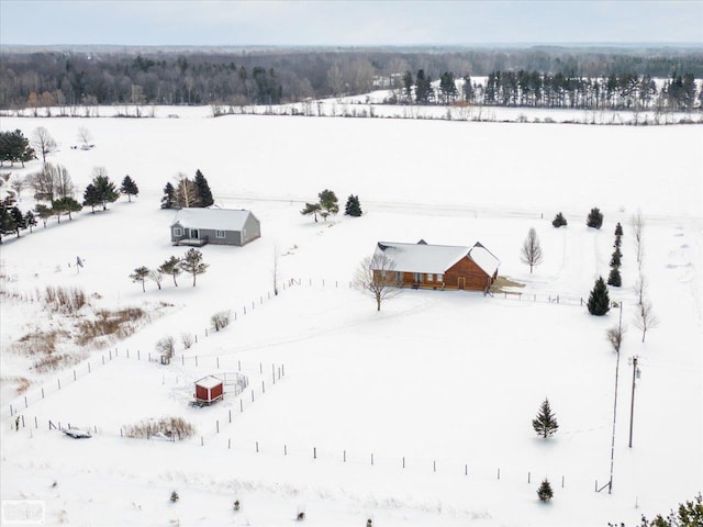 view of snowy aerial view