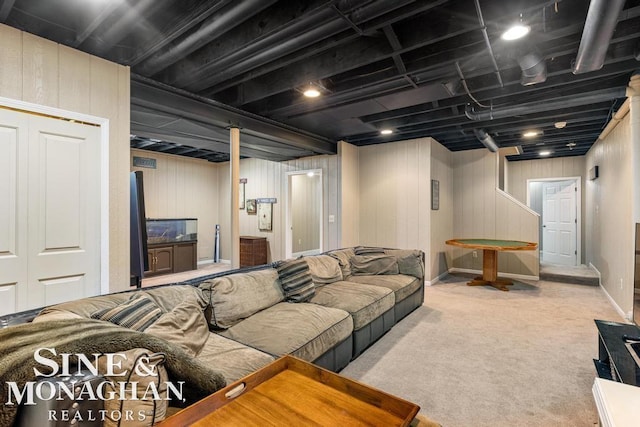 view of carpeted living room