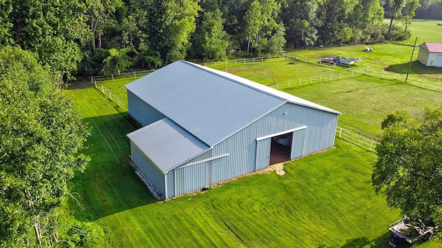 bird's eye view featuring a rural view